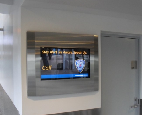 ViewStation Recessed In Wall LCD Enclosures at JFK International Airport NYC by ITSENCLOSURES