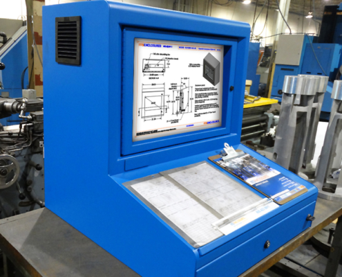 DESKTOPTITANPCMONITORENCLOSUREIDFAMILYitsenclosures nema 12 pc enclosure IceStation TITAN pc computer enclosure ITSENCLOSURES industrial heavy duty enclosure