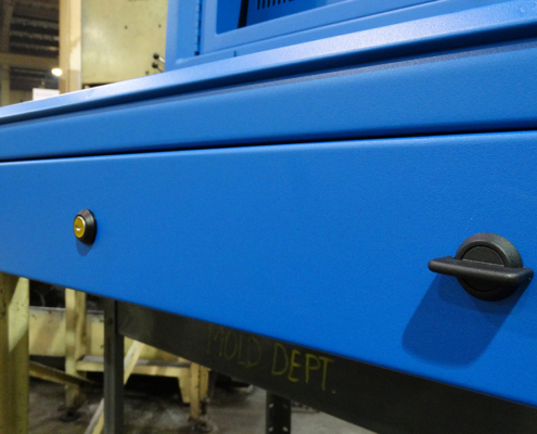 Desktop computer enclosure IceStation TITAN ITSENCLOSURES front of keyboard drawer Desktop computer pc enclosure IceStation TITAN ITSENCLOSURES front of keyboard drawer