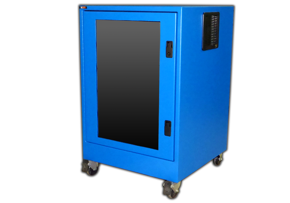 IS362626-12 icestation itsenclosures printer box enclosure castors freestanding printer enclosure