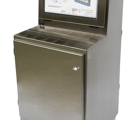 IS603027-4XSlopedTopFree-StandingEnclosureIceStationTITANNEMA4XStainlessSteelITSENCLOSURES stainless steel nema 4x IceStation TITAN pc computer enclosure ITSENCLOSURES industrial enclosure