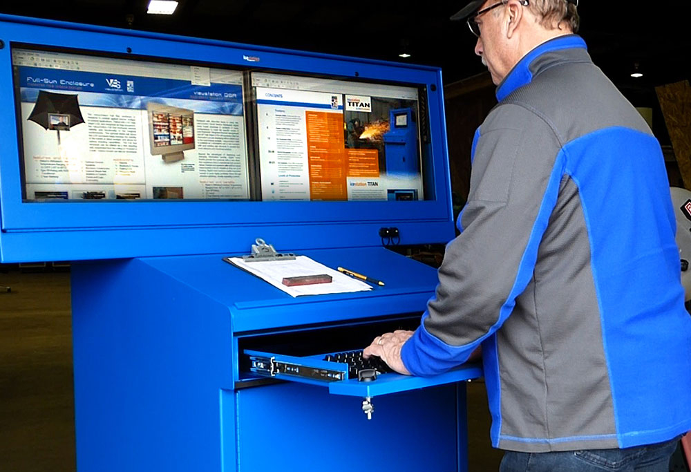 titan dual monitor enclosure hammerhead icestation itsenclosures