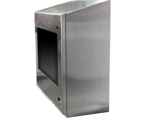 IO292813-4X Stainless Steel PC Monitor Enclosure IceStation ITSENCLOSURES Side View