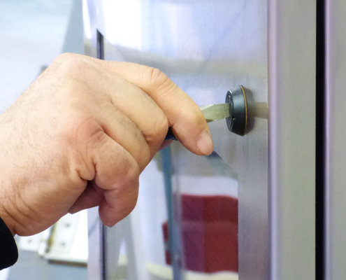 Stainless Steel PC Monitor Enclosure IceStation ITSENCLOSURES Lock