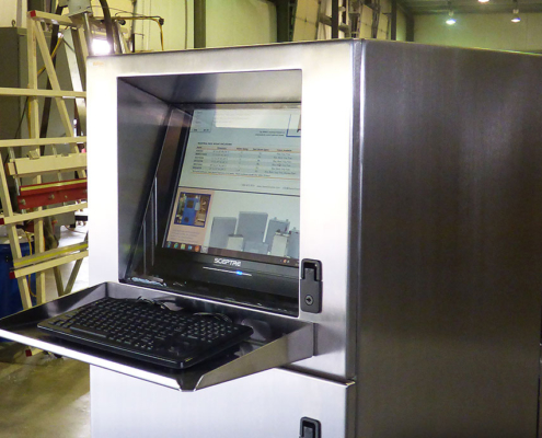 IS562626-4X Freestanding Computer Enclosure IceStation ITSENCLOSURES monitor and keyboard tray