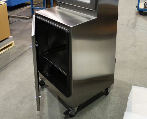 IS603027-4X nema 4X stainless steel pc computer enclosure icestation itsenclosures freestanding workstation enclosure