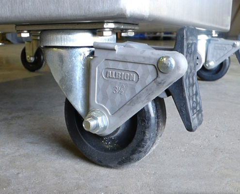 stainless steel computer enclosure with castor icestation itsenclosures