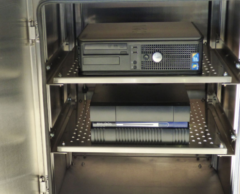 IS662628-4X nema 4X stainless steel pc computer enclosure icestation itsenclosures freestanding workstation enclosure shelf