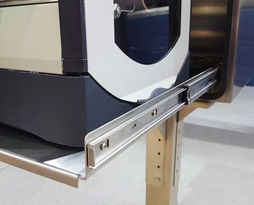stainless steel pb2020224-4x printer box enclosure icestation itsenclosures product sliding stainless steel shelf