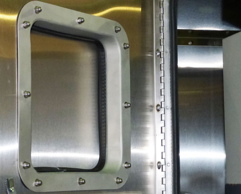 stainless steel pb2020224-4x printer box enclosure icestation itsenclosures product hinge