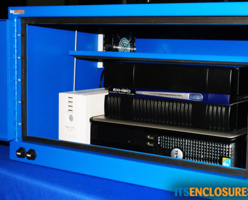 Computer-Enclosure-IP152621-12-NEMA-12-PC-Enclosure-IceStation-ITSENCLOSURES-front-door-open Computer Enclosure Inside of Cabinet Industrial Enclosure