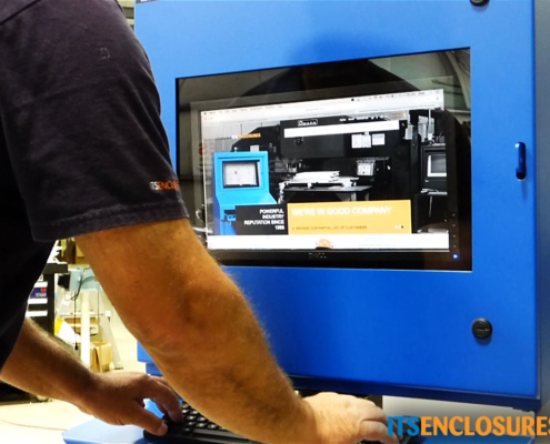 Flat Panel Display Enclosure NEMA 4 Painted Steel Monitor Window