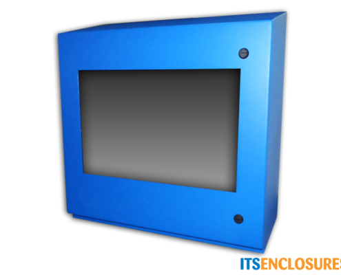 IO292813-04 Flat Panel Monitor Enclosure NEMA 04 Painted Steel icestation itsenclosures Monitor Enclosure NEMA 04 Painted Steel