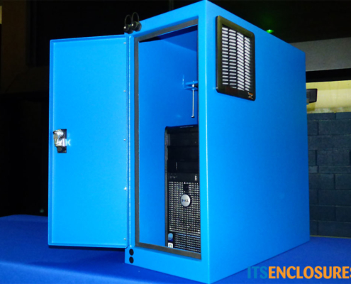 IP122826-12-NEMA-12-PC-Enclosure-ITSENCLOSURES-inside-view NEMA-12 PC Tower Enclosure Open Front Door