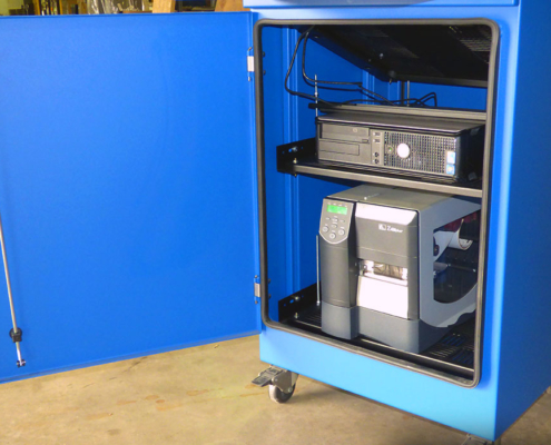 IS562626-04 industrial computer pc enclosure bottom cabinet with shelves icestation itsenclosures