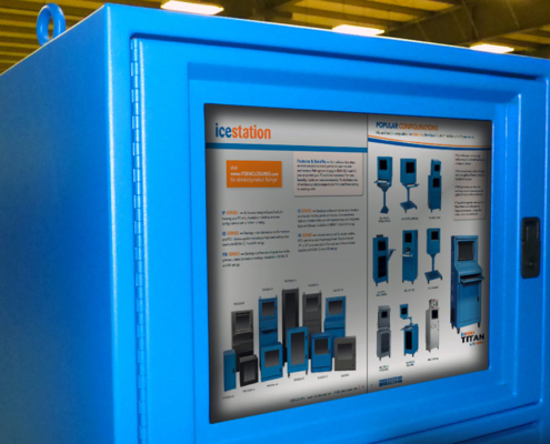 IS662626-12 IceStation ITSENCLOSURES PC Computer enclosure industrial cabinet monitor window