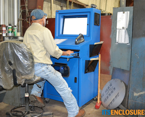 ITSENCLOSURES TITAN IS603027-12 COPMUTER ENCLOSURE STANDUP ICESTATION 3 IceStation TITAN Computer Enclosure Industrial Heavy Duty with Scanner and HPD