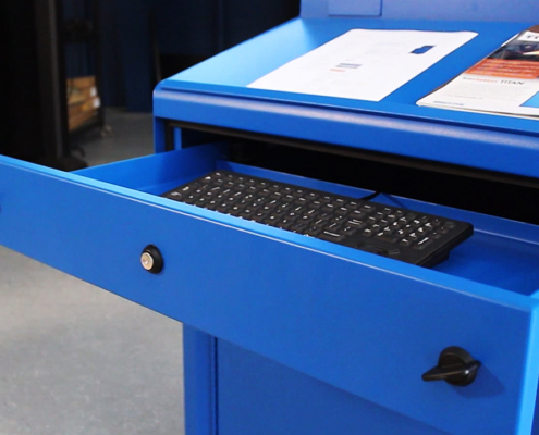 IceStation TITAN Computer Cabinet Keyboard drawer ITSENCLOSURES IceStation TITAN pc computer enclosure ITSENCLOSURES industrial heavy duty enclosure keyboard drawer