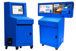 IceStation TITAN computer enclosure industrial heavy duty dual monitor