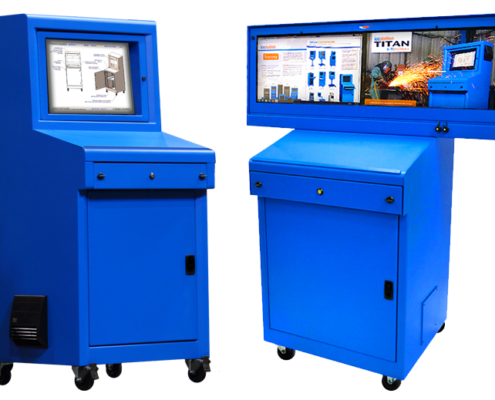 IceStation TITAN IceStation TITAN Hammerhead ITSENCLOSURES IceStation TITAN computer enclosure industrial heavy duty dual monitor