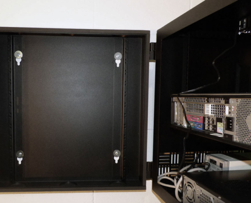 NSV-WE-243 wall mountable vented pc enclosure monitor enclosure computer enclosure Wall Mountable Vented Enclosure Monitor Computer Rear Door