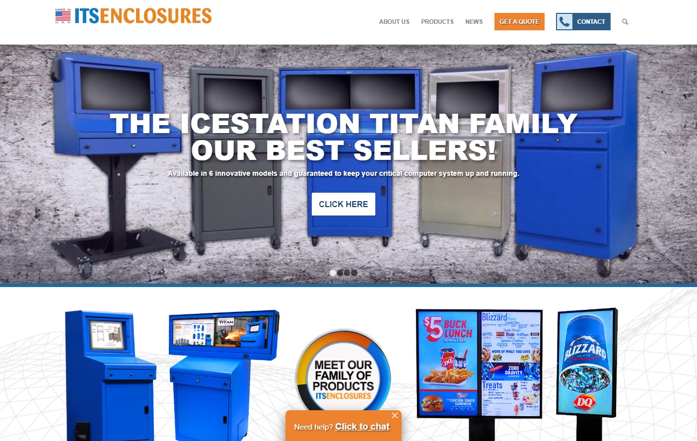 itsenclosures home page icestation viewstation netstation titan