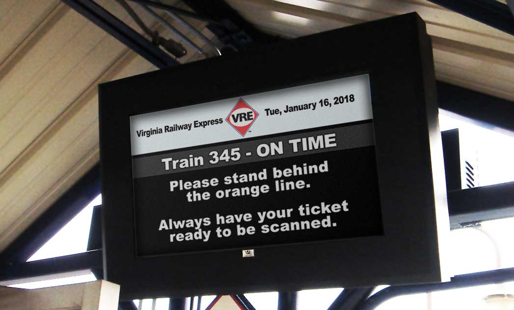 Virginia Railway Express ViewStation Universal LCD Enclosure ITSENCLOSURES