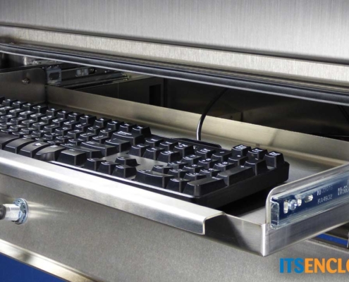 IO352813-4X-Monitor-Enclosure-Operator-Roke-Keyboard-Drawer-Stainless-IceStation-ITSENCLOSURES